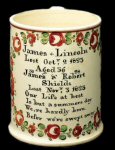 Enamelled creamware mug - private collection